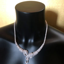 Load image into Gallery viewer, A PAVÉ DIAMANTÉ ELEPHANT NECKLACE