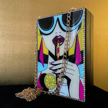 Load image into Gallery viewer, AN 80s STYLE COCKTAIL PICTURE CLUTCH