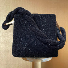 Load image into Gallery viewer, AN UNUSUAL 1940s BEADED BOX PURSE WITH TWIST ROPE STRAP