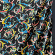 Load image into Gallery viewer, A LARGE 1920s FLORAL SHAWL WITH BLACK BORDERS