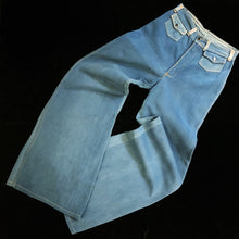 Load image into Gallery viewer, A PAIR OF ICONIC 1970s STAGGERS FLARED JEANS
