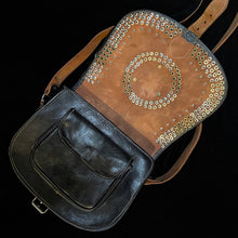 Load image into Gallery viewer, A HAND CRAFTED WESTERN STYLE STUDDED BAG WITH BLUE JEWEL