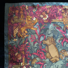 Load image into Gallery viewer, A SPECTACULAR MEDIEVAL GARDEN PRINT SILK SCARF BY AQUASCUTUM