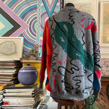 Load image into Gallery viewer, A 1980s STYLISED GUM LEAF HAND KNIT JUMPER BY JENNY KEE