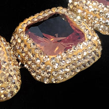 Load image into Gallery viewer, AN INTRIGUING SQUARE CRYSTAL LOZENGE CHOKER AND BRACELET