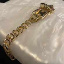 Load image into Gallery viewer, A MARBLED LUCITE MINI ATTACHÉ WITH GOLD FITTINGS