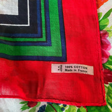Load image into Gallery viewer, A GIANT SIZE YSL FLORAL STRIPE SCARF FROM 1986.