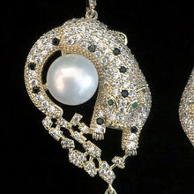 Load image into Gallery viewer, A HIGHLY DETAILED PAIR OF DRAPING LEOPARD EARRINGS