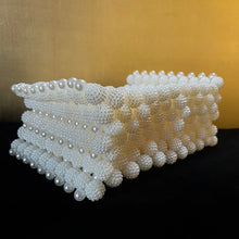 Load image into Gallery viewer, A CREAM 60s STYLE BEADED BASKET