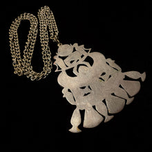 Load image into Gallery viewer, AN UNUSUAL ENAMELLED, SILVER PLATED EGYPTIAN TOURIST PENDANT