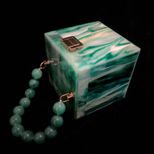 Load image into Gallery viewer, A MARBLED PERSPEX CUBE BAG
