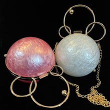 Load image into Gallery viewer, A PERSPEX ORBIT BAG WITH GOLD FITTINGS