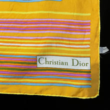 Load image into Gallery viewer, AN ORIGINAL 1970s DIOR SILK SCARF WITH ABSTRACT DESIGN