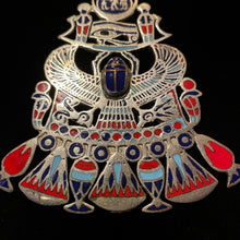 Load image into Gallery viewer, AN UNUSUAL ENAMELLED, SILVER PLATED EGYPTIAN TOURIST PENDANT