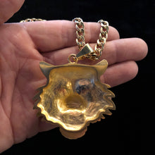 Load image into Gallery viewer, A LARGE GILT TIGER HEAD PENDANT
