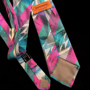 AN EARLY 90s VINTAGE MISSONI AZTEC STRIPE TIE