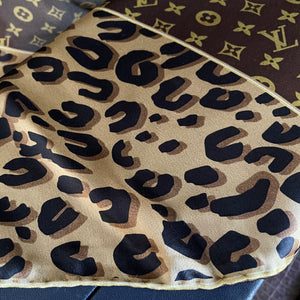A LARGE SIZE LV SILK SCARF