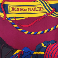 Load image into Gallery viewer, A VINTAGE “RONDS DE MARCHE” HERMÈS SILK SCARF
