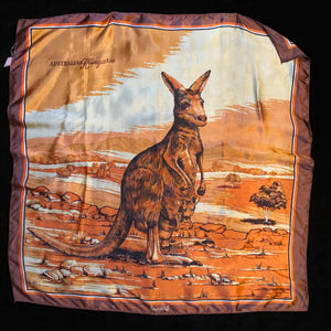A COLLECTION OF FOUR VINTAGE AUSTRALIAN THEMED SCARVES