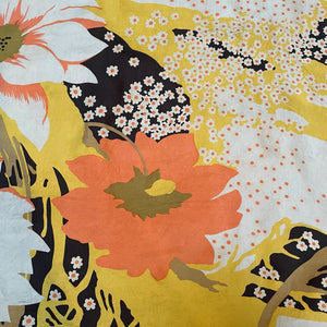 A 1960s SILK FLORAL PRINT SCARF BY NINA RICCI