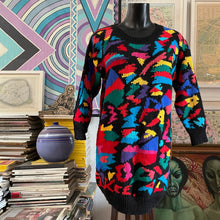 Load image into Gallery viewer, A CLASSIC 1980s BLACK OPAL KNIT JUMPER DRESS BY JENNY KEE
