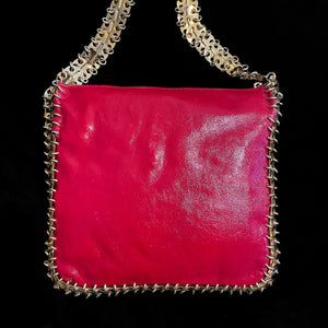 A RARE LATE 1960s CHAIN LINK AND LEATHER BAG BY PACO RABANNE