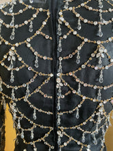Load image into Gallery viewer, A DECADENT 1980s GENNY TOP WITH CRYSTALS AND BULLION-WORK
