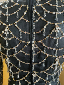 A DECADENT 1980s GENNY TOP WITH CRYSTALS AND BULLION-WORK