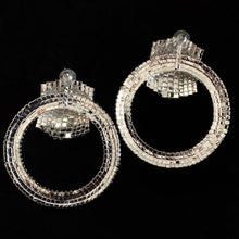 Load image into Gallery viewer, GIANT DIAMANTÉ HOOP CUFF EARRINGS
