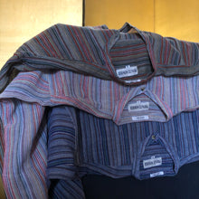 Load image into Gallery viewer, A BLUE STRIPE 90s INDIAN COTTON GRANDPA SHIRT
