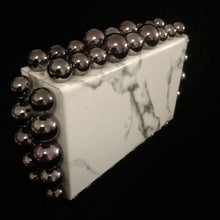 Load image into Gallery viewer, MARBLED CLUTCH WITH JUMBO PEARLS
