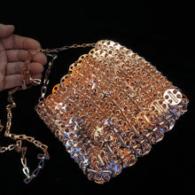 Load image into Gallery viewer, METAL LINK CHAIN MAIL SHOULDER BAG
