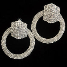 Load image into Gallery viewer, GIANT DIAMANTÉ HOOP CUFF EARRINGS
