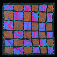 Load image into Gallery viewer, A 1980s GEOMTERIC SQUARES PRINT SCARF BY KEN DONE
