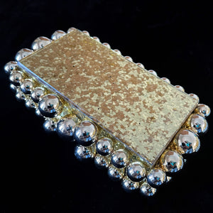 GLITTER PERSPEX CLUTCH WITH SPHERES