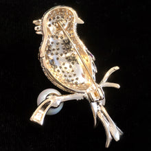 Load image into Gallery viewer, A CUCKOO WITH SINGLE PEARL BROOCH
