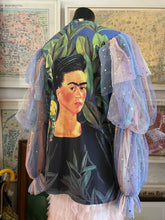 Load image into Gallery viewer, TARMAFIA BEADED FRIDA KAHLO TOP WITH TULLE SLEAVES
