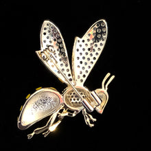 Load image into Gallery viewer, AN ENAMELLED AND DIAMANTÉ WASP BROOCH

