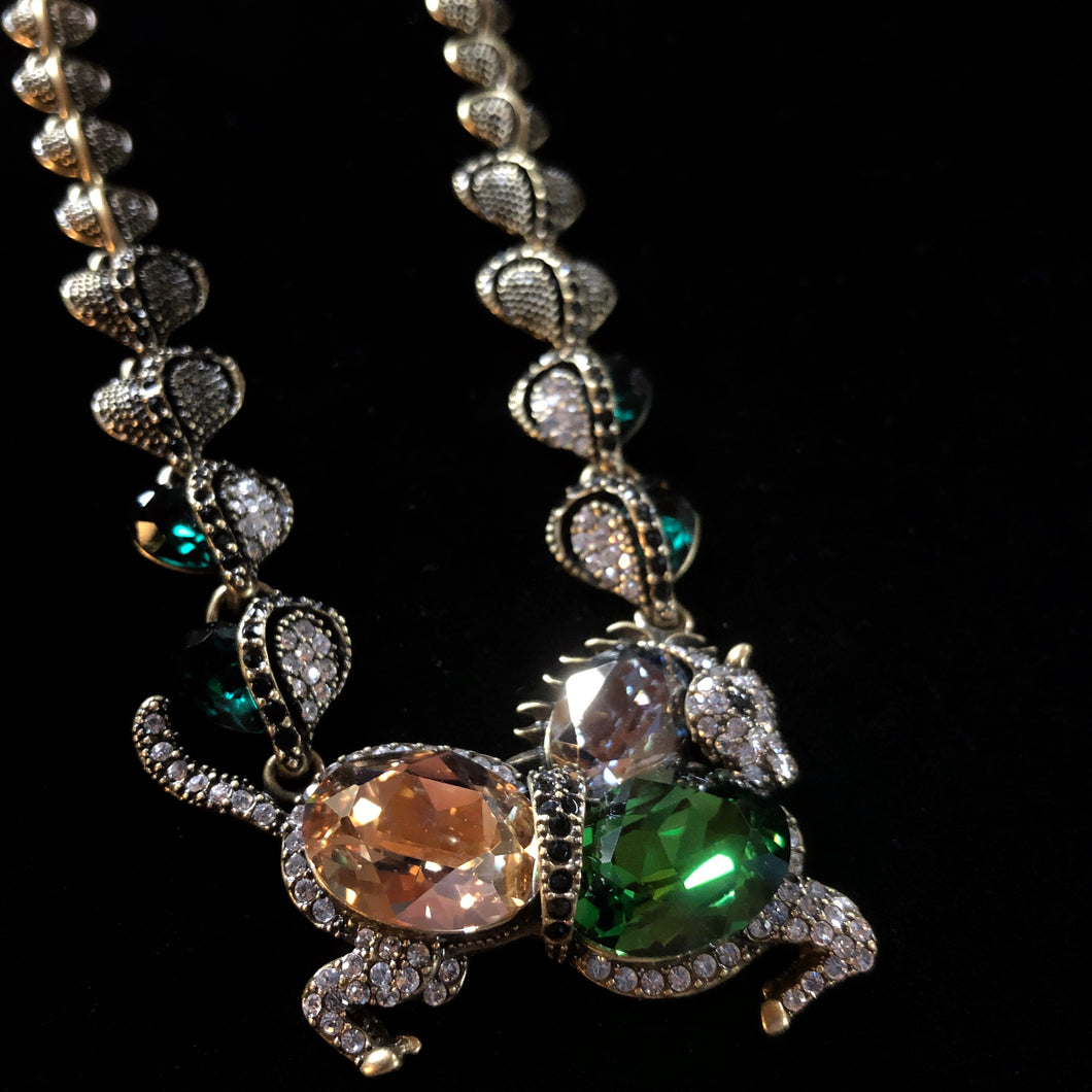 A JEWELLED HORSE NECKLACE