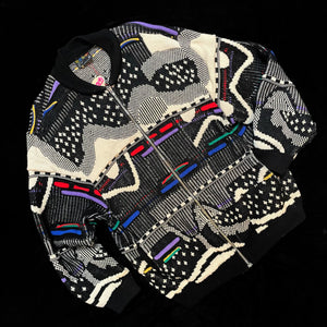 AN ORIGINAL 1980s WOOL ZIP FRONT JACKET BY COOGI