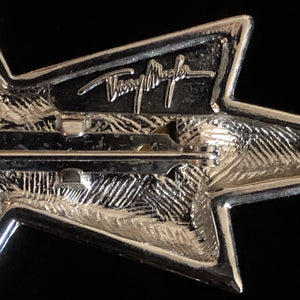VINTAGE 1980s THIERRY MUGLER STEEL BROOCHES