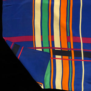A LARGE VINTAGE 80s SILK SCARF BY YSL