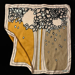 A FRENCH P.A.S. SILK MODERNIST 1960s SCARF