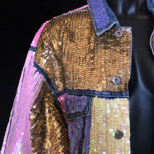 Load image into Gallery viewer, A HAND SEQUINNED TARMAFIA PASTEL JACKET
