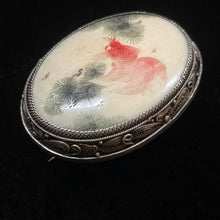 Load image into Gallery viewer, 1930s SCRIMSHAW CHINESE BROOCH
