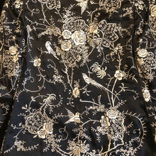 Load image into Gallery viewer, A 90s BLACK SILK BLAZER WITH CHINESE EMBROIDERY
