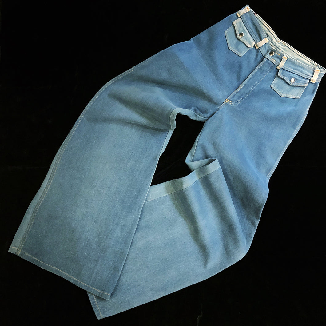 A PAIR OF ICONIC 1970s STAGGERS FLARED JEANS