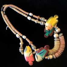 Load image into Gallery viewer, TWO VINTAGE 80s FISH NECKLACES
