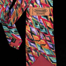 Load image into Gallery viewer, A LATE 80s VINTAGE MISSONI PAINTERLY PRINT SILK TIE
