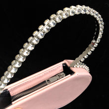 Load image into Gallery viewer, UNUSUAL SPLICED HEART SHAPED  BAG WITH RHINESTONES
